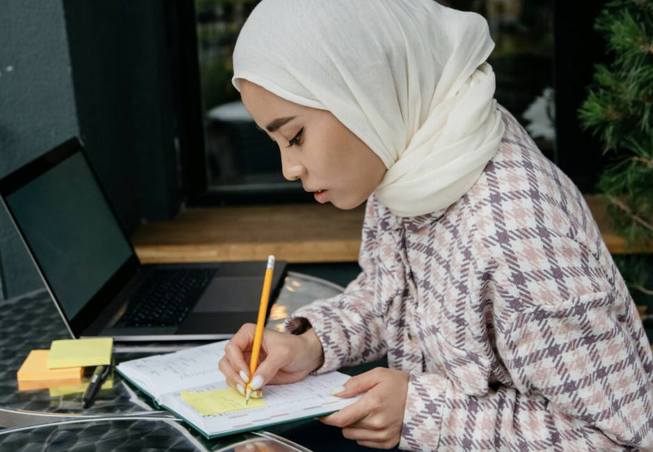 High school student studying medicine to become a doctor